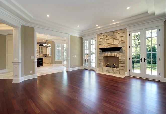 wide plank birch wood flooring in a rustic farmhouse